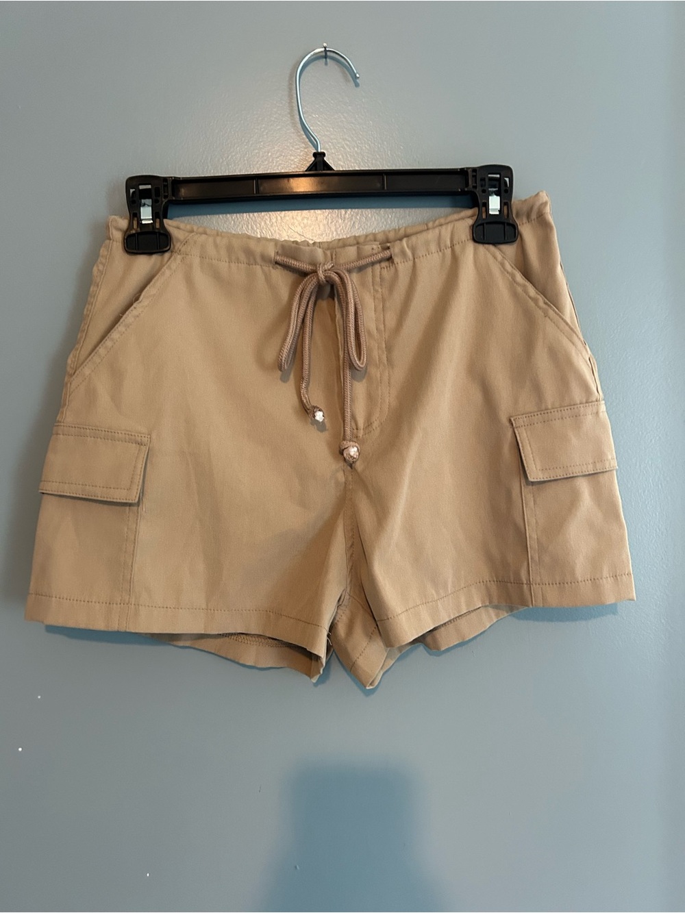 SHEIN Tan Drawstring Cargo Shorts